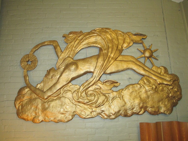 Plaster Wall Sculptures from 1942 Movie Theater In Excellent Condition In Philadelphia, PA